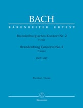 Second Brandenburg Concerto BWV1047 Orchestra Scores/Parts sheet music cover